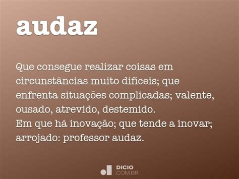 audaz significado persona.